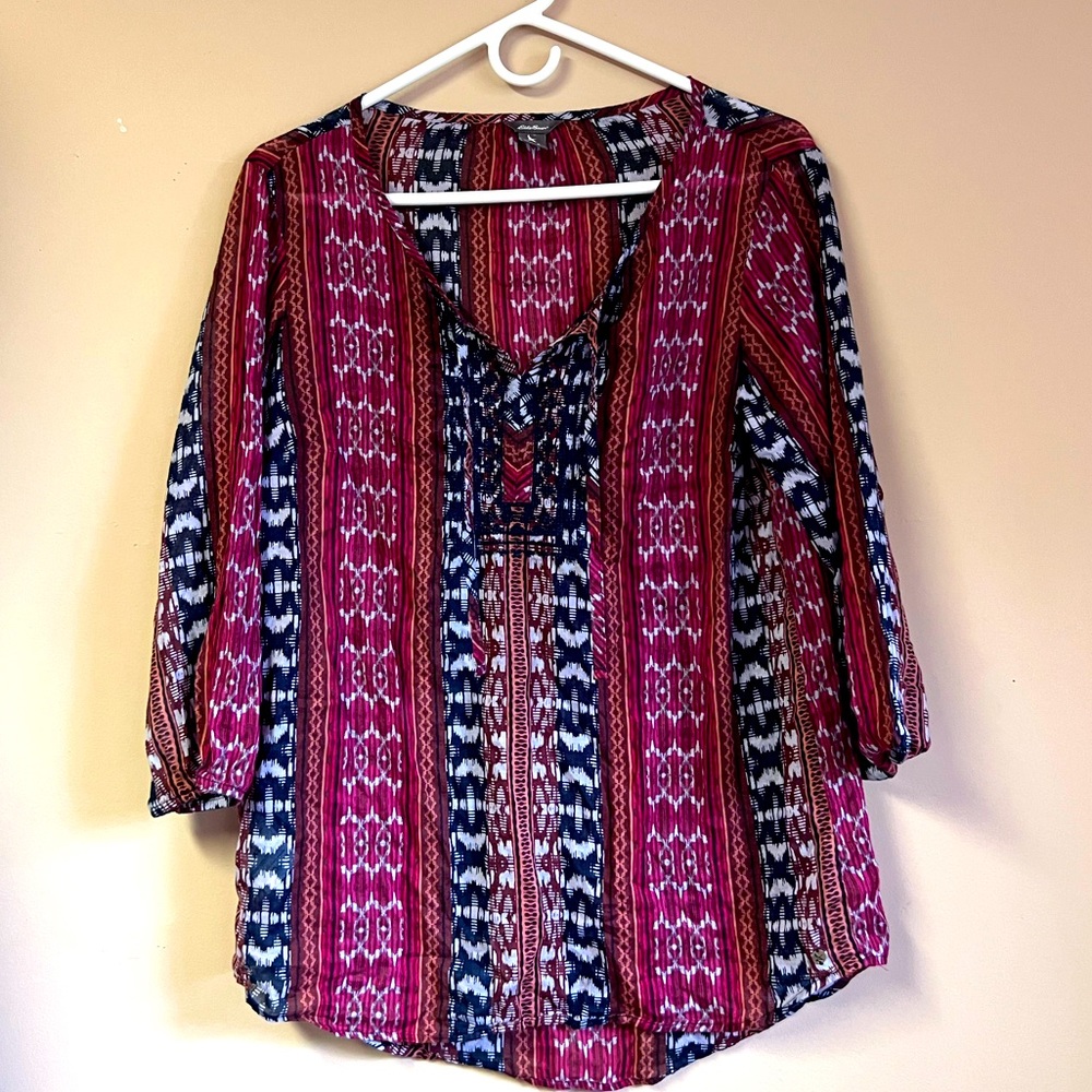 Eddie Bauer Beach Linen Shirt - Small